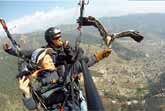 Parahawking Over Nepal