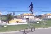 The Amazing Tall Bicycle Stunt Man